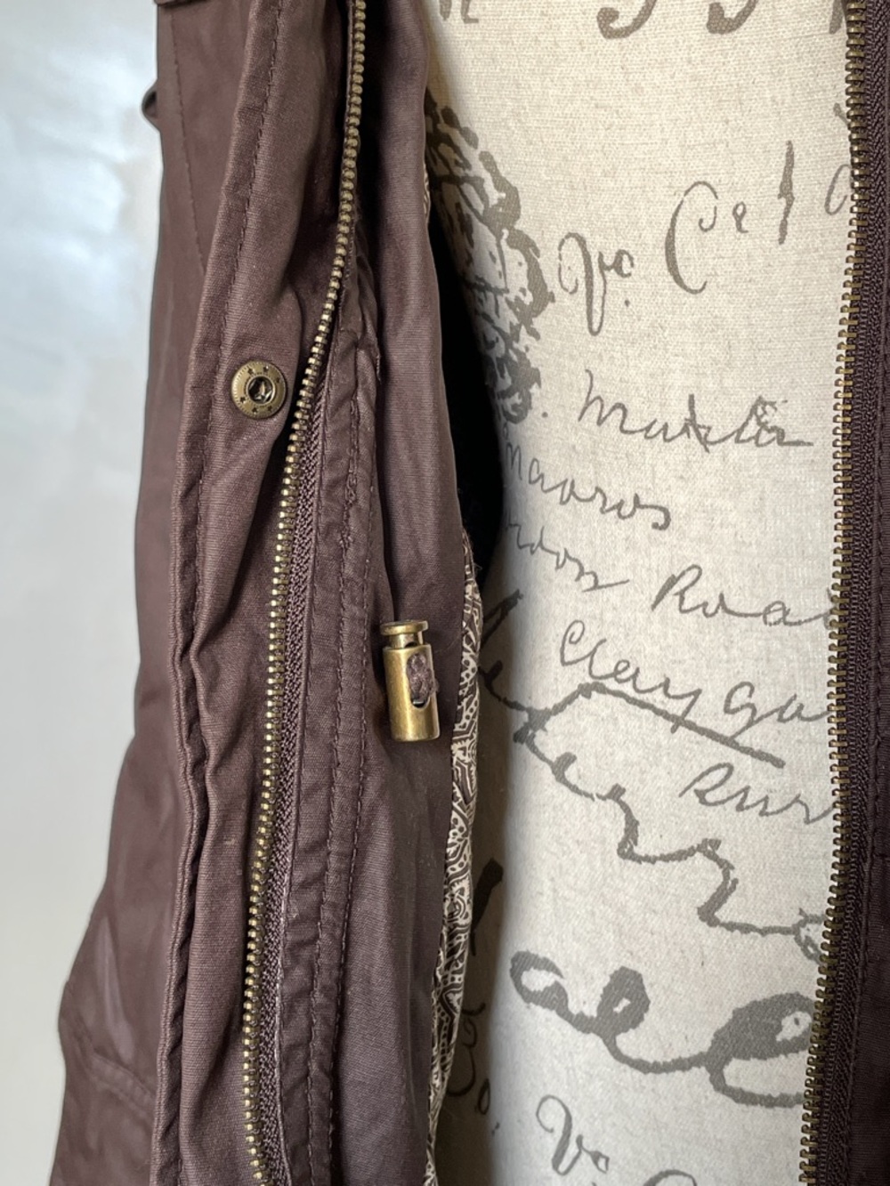 Horseware of Ireland Women's Brown Waxed Cotton Equestrian Field Coat Sz 8 - M - Picture 4 of 9